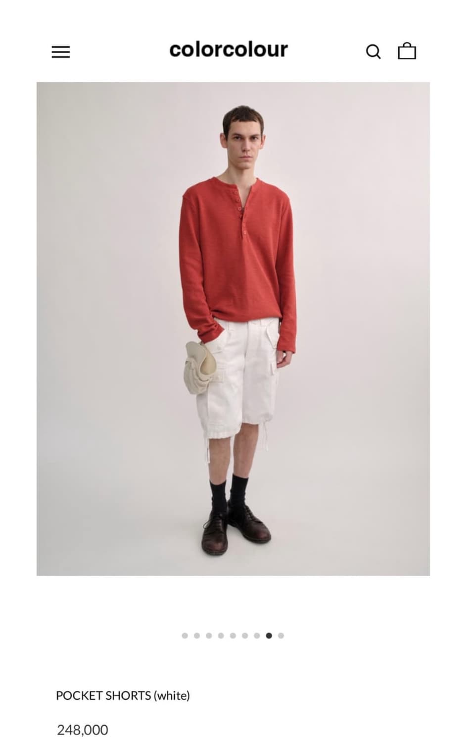 컬러컬러 POCKET SHORTS (white)  SIZE(1) 상품이미지1