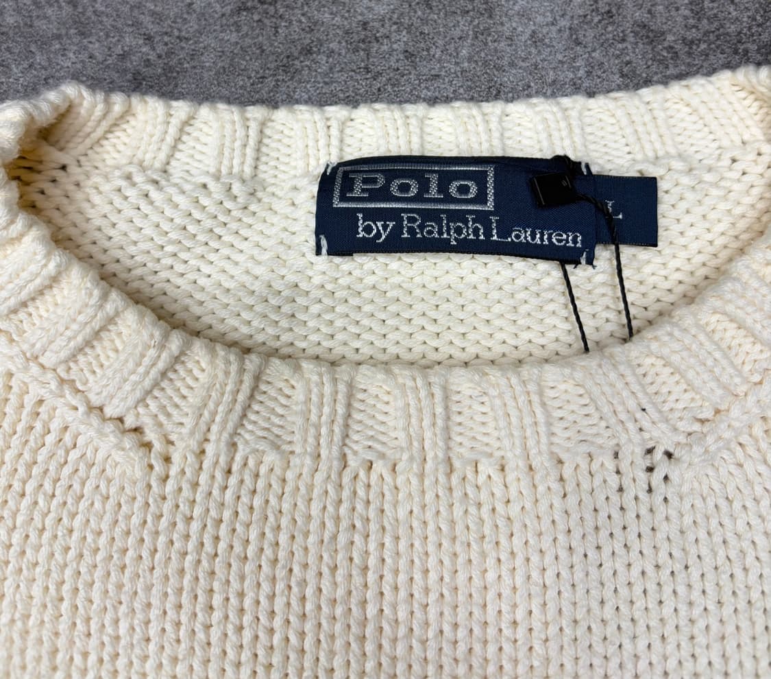 90s 폴로 랄프로렌 성조기 니트 아이보리 상품이미지7