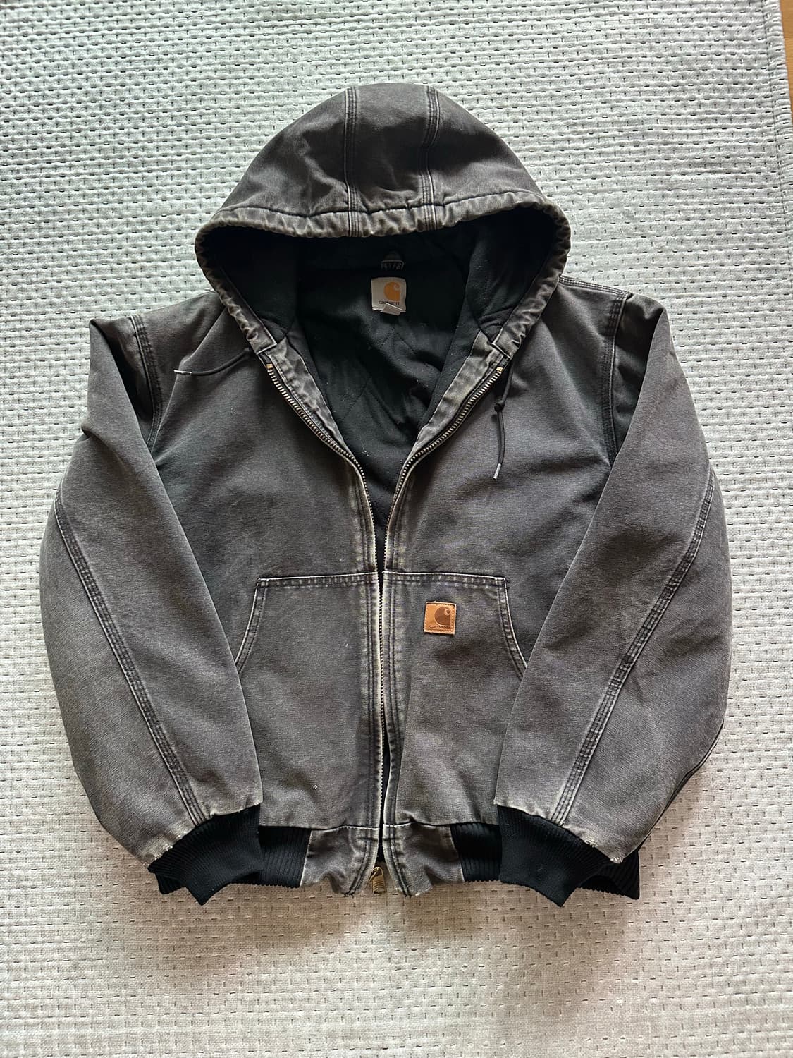 [L] 칼하트 j130 샌드스톤 덕 액티브 자켓 블랙 상품이미지2