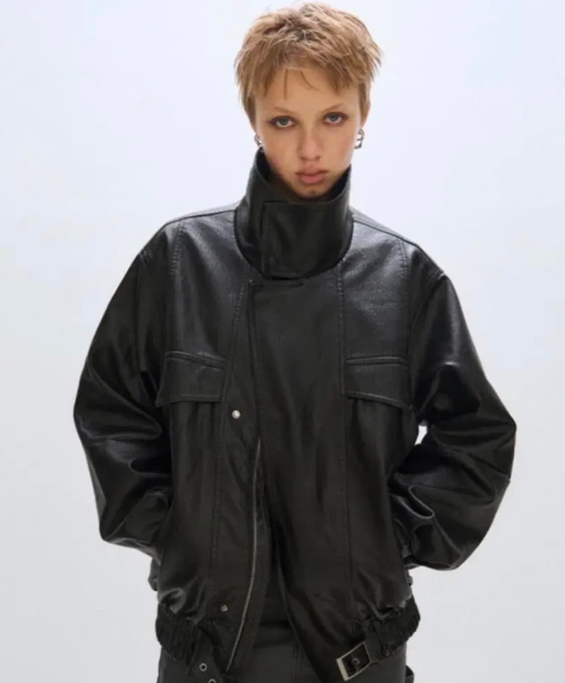 플리즈 프로젝트 비건 레더 자켓 상품이미지1