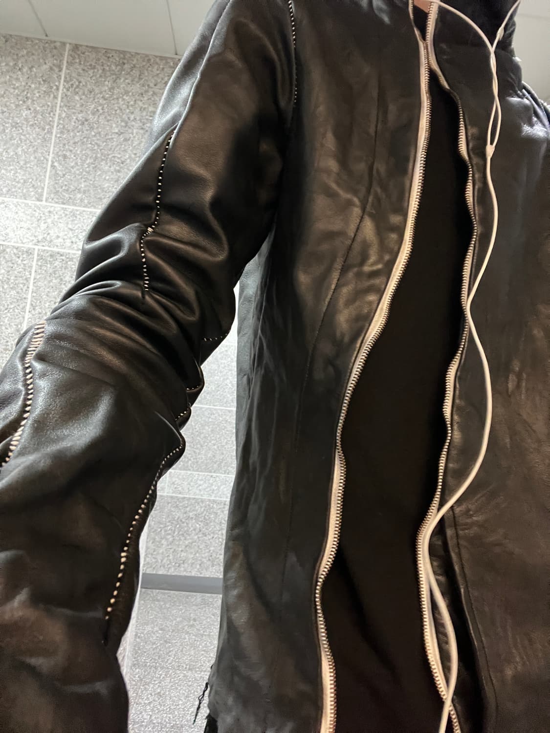 TYPE III HIGH NECK LEATHER JACKET 상품이미지5