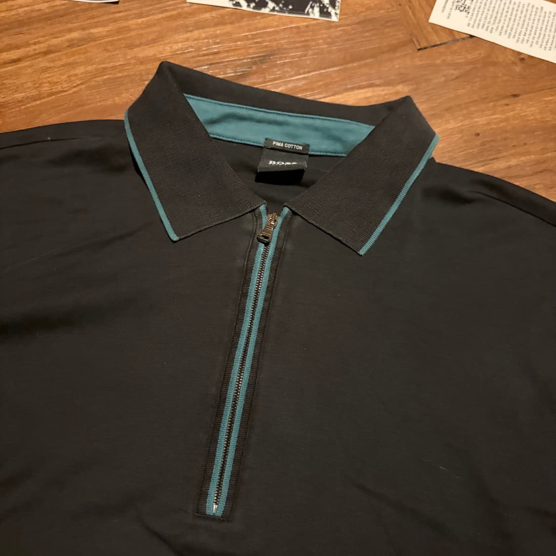 BOSS SUPIMA COTTON ZIP UP POLO SHIRT 상품이미지2