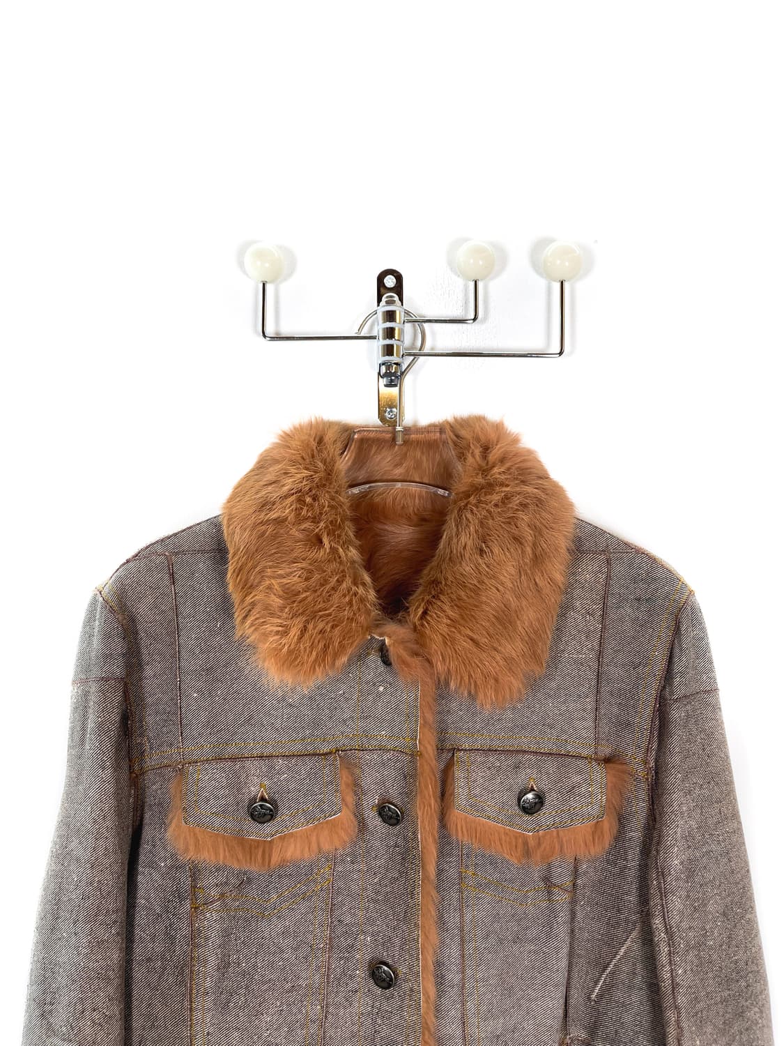 빈티지 토끼털 래빗퍼 자켓 상품이미지3