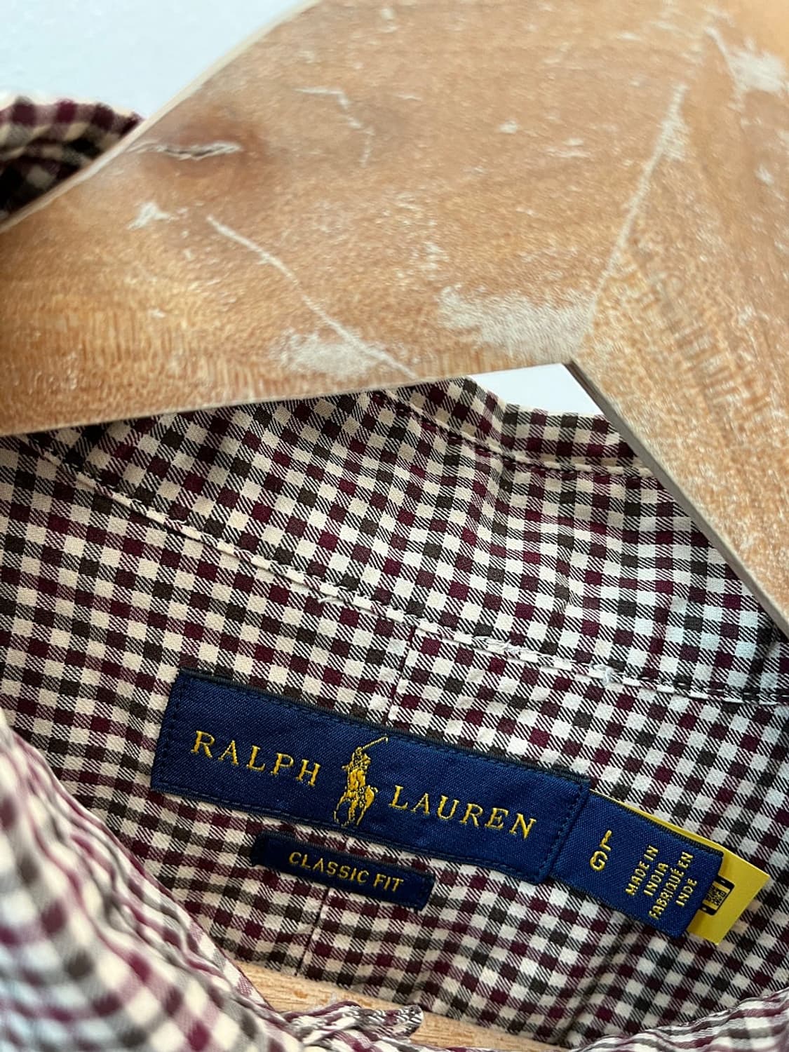 110) 폴로 신형 브라운 깅엄체크 셔츠  상품이미지5