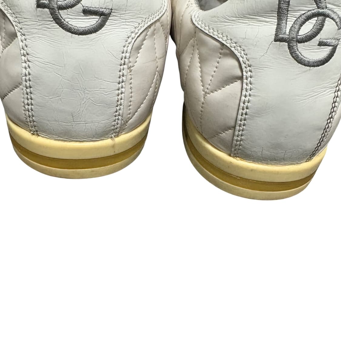 돌체앤가바나 화이트 레더 플랫 스니커즈 10.5 280-285 상품이미지5