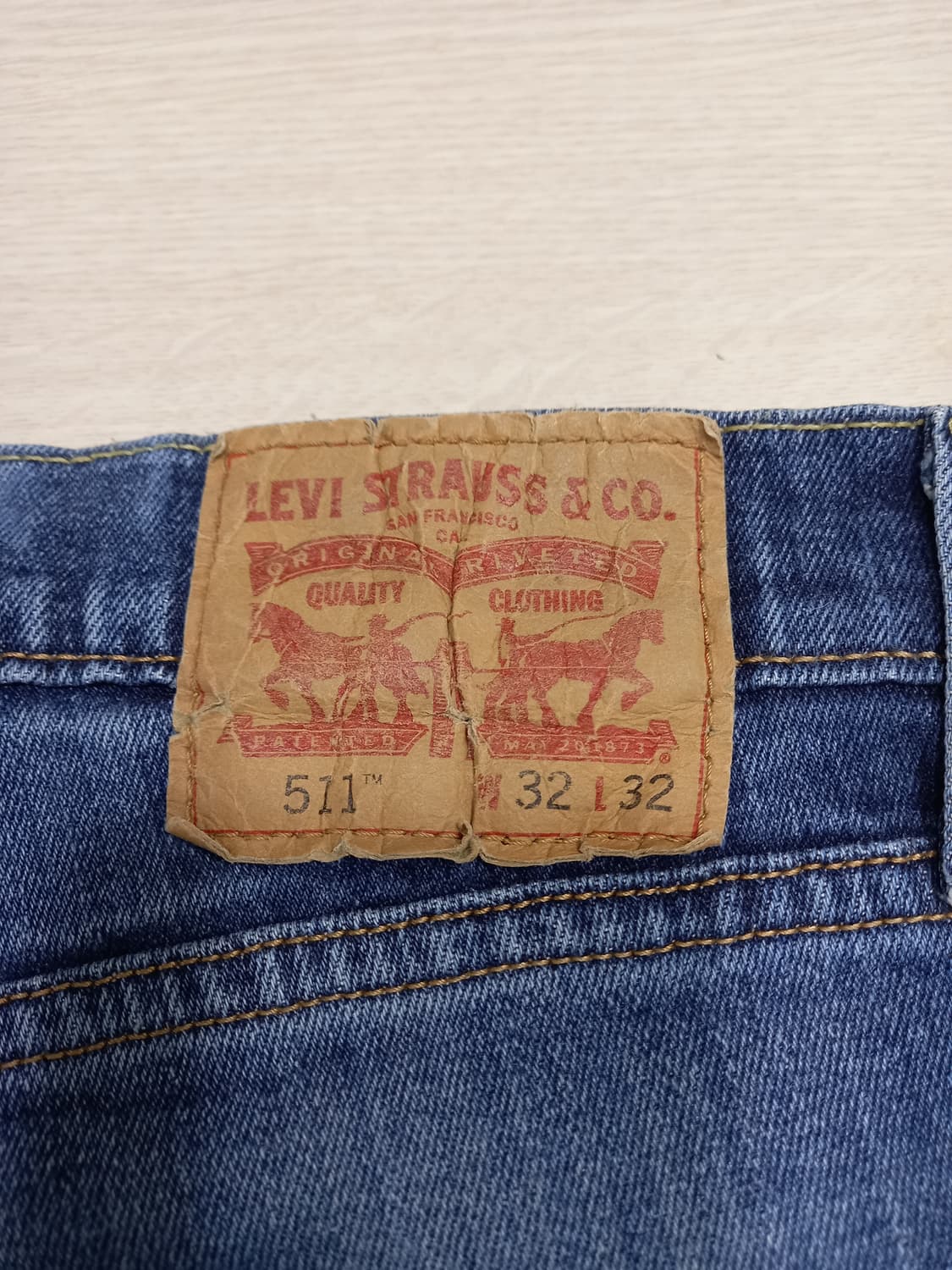 32 리바이스511 콜롬비아 워싱 스판 슬림일자 리페어진 32-301 상품이미지5