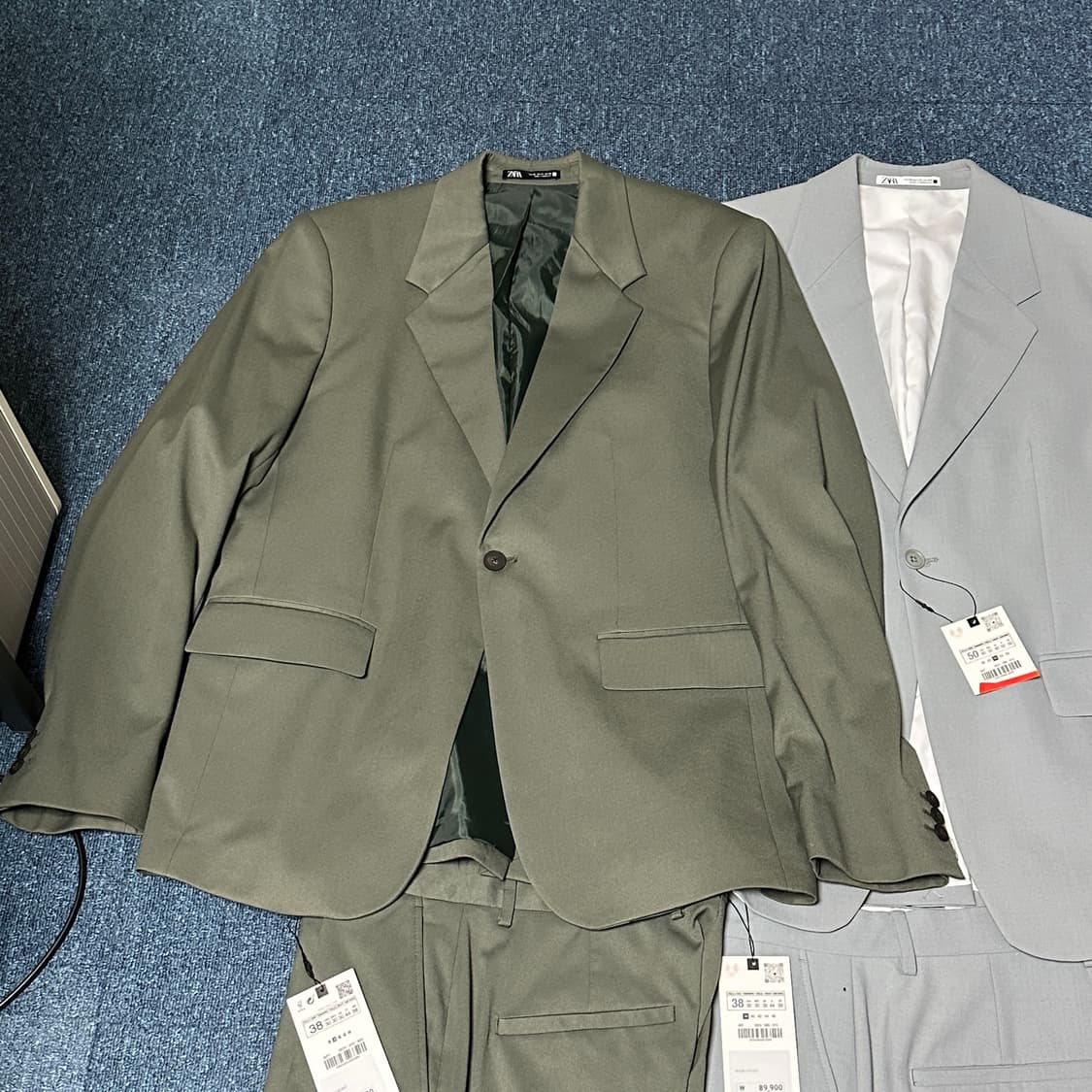 ZARA 자라 정장 세트 올리브, 스카이블루  상품이미지2