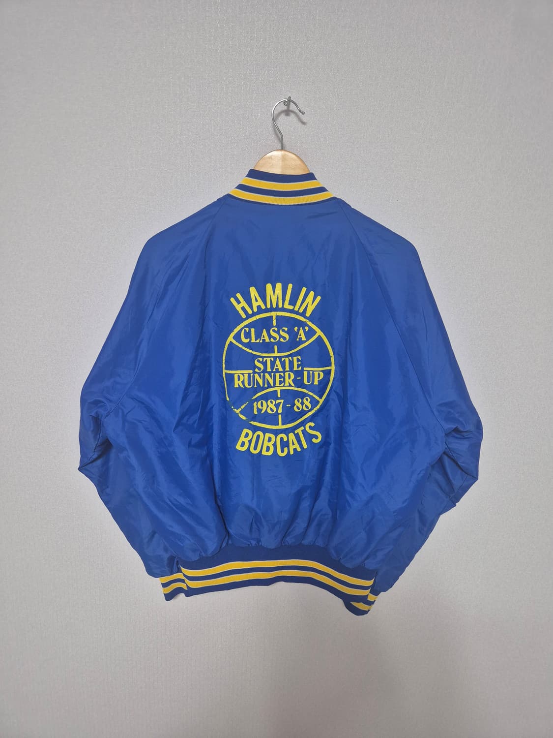 80s 빈티지 pla-jac 새틴 바시티 자켓 USA made (L) 상품이미지6