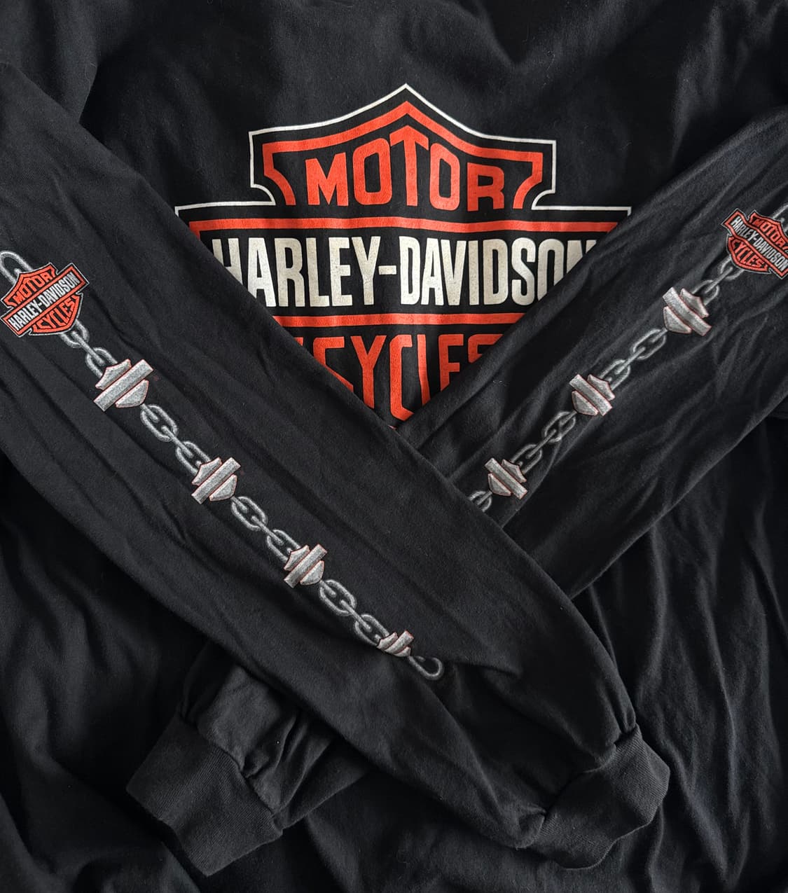 [주말할인][2XL] 빈티지 할리데이비슨 리프린팅 실드 롱슬리브 티셔츠 상품이미지5