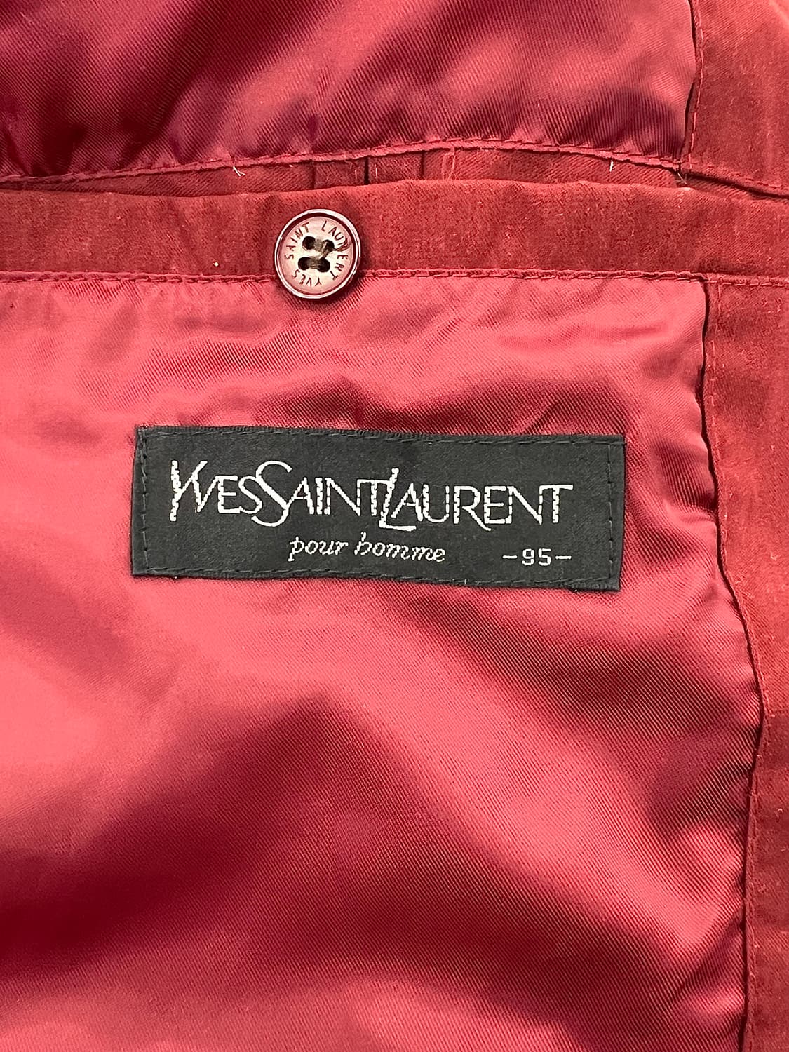 이브 생로랑 뿌르 옴므 버건디 덕 다운 스냅 버튼 패딩 자켓 상품이미지7