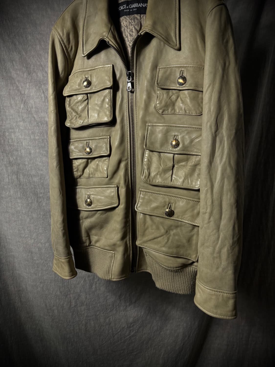 Dolce & Gabbana Pocket Leather Jacket 상품이미지4