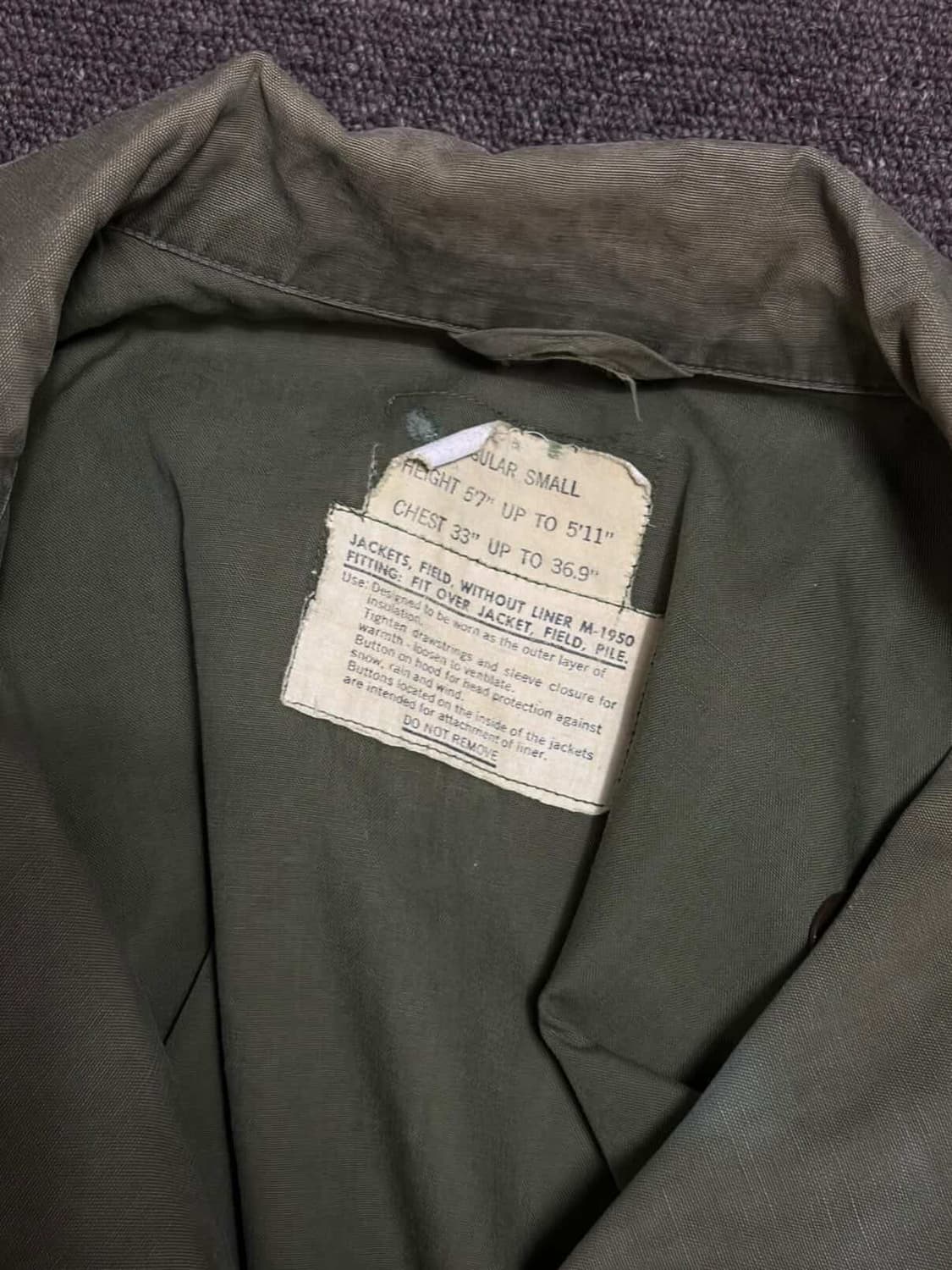 OG M-1950 필드자켓 S/R 스몰/레귤러 상품이미지3