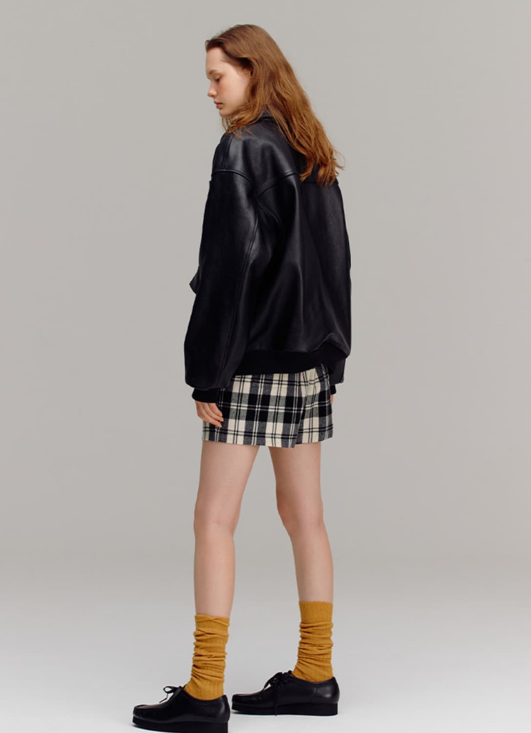 앤드유 테겔 리얼 레더 봄버 자켓 (Black) 상품이미지4