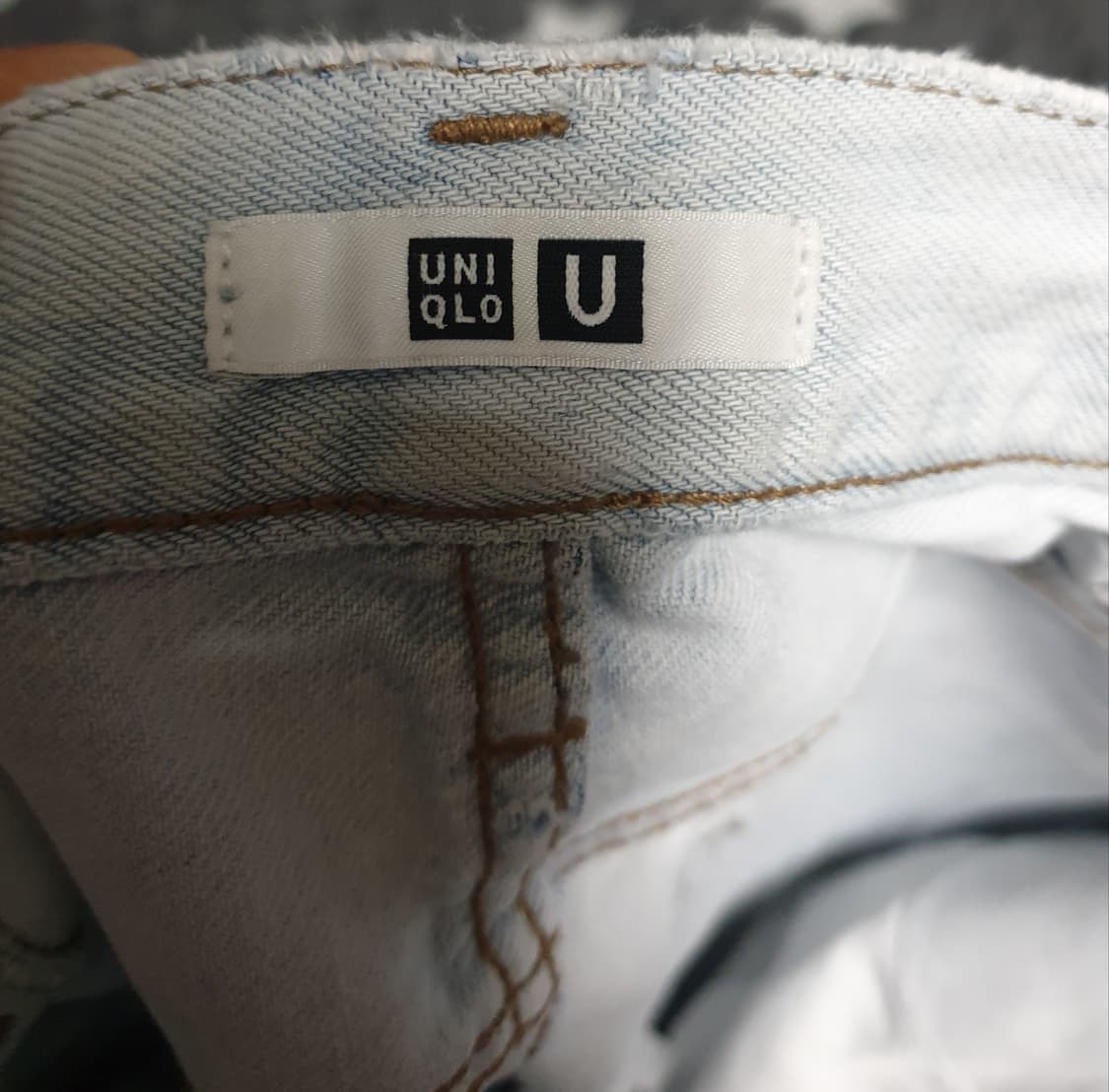 유니클로 U 와이드핏 테이퍼드 진(32) 디스트로이드 커스텀 상품이미지3