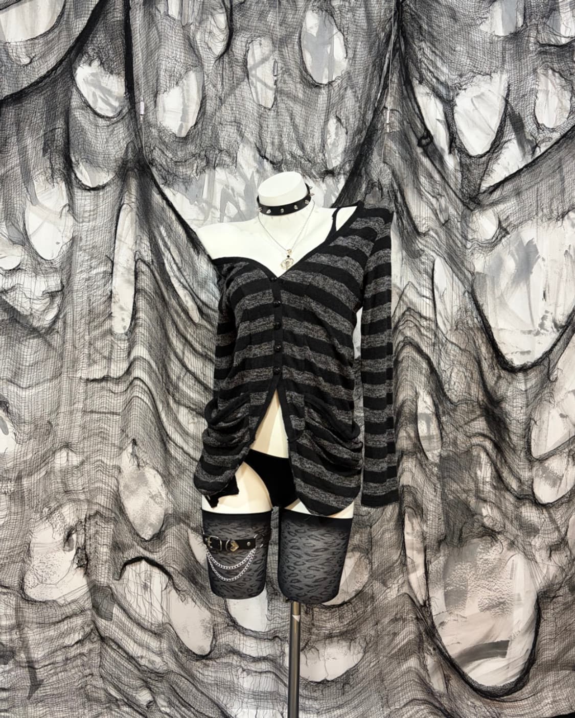 Rockchic stripe pocket Cardigan 상품이미지3