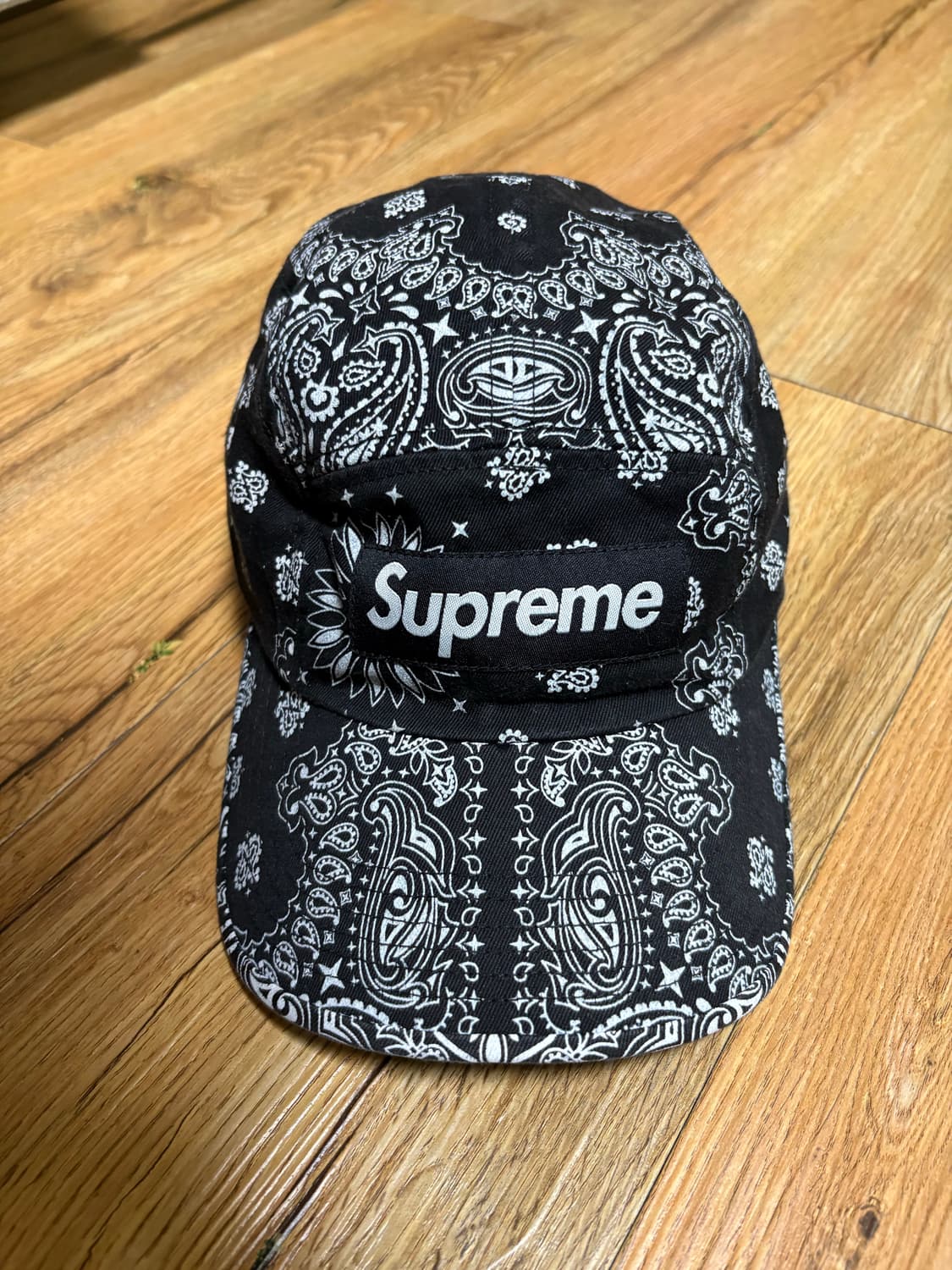 슈프림 반다나 캠프캡 블랙 21ss 상품이미지1