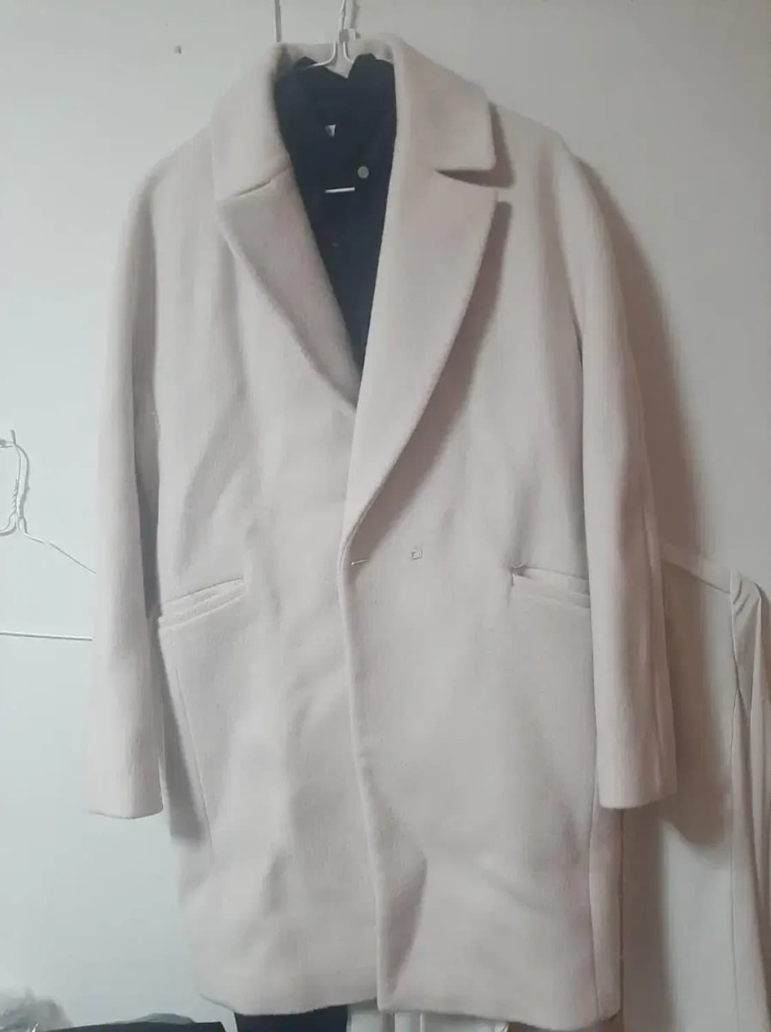 울100 연핑크 화이트 아이보리 코트 상품이미지1