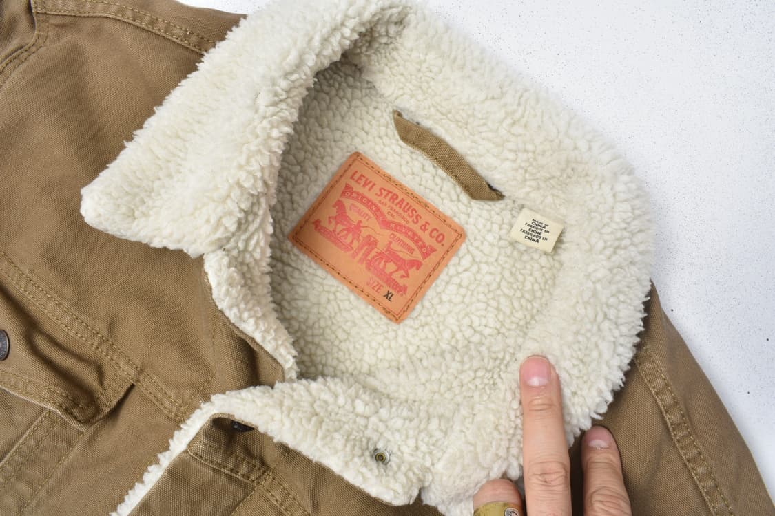 00S 리바이스 쉐르파 양털 트러커 자켓 XL N0832 상품이미지4