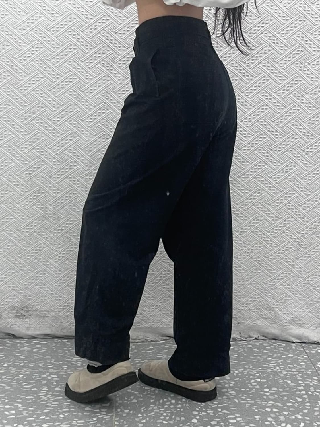 유니클로 U 모던시크 벨티드 핀턱 코튼팬츠 C07545 상품이미지2