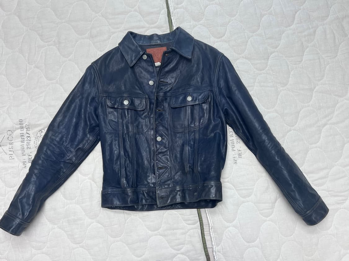 RRL Lot 271 인디고 다잉 레더자켓 상품이미지1
