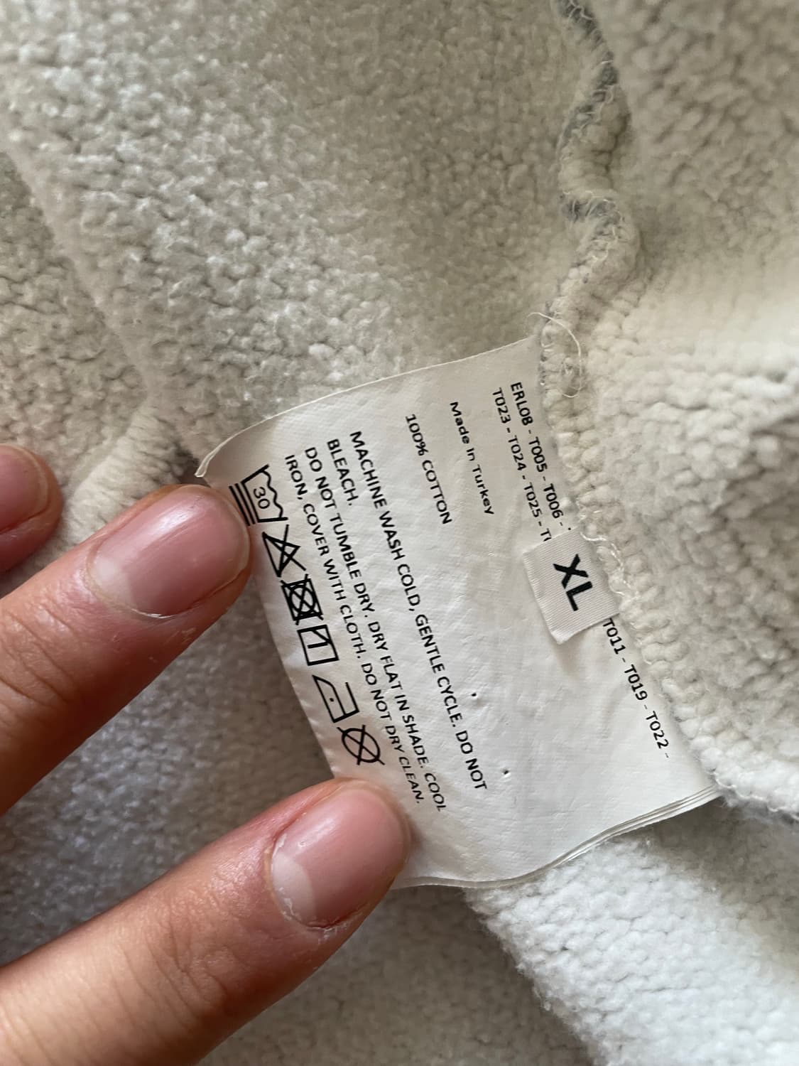 [XL] ERL 그레이 크롭 후드집업 상품이미지3