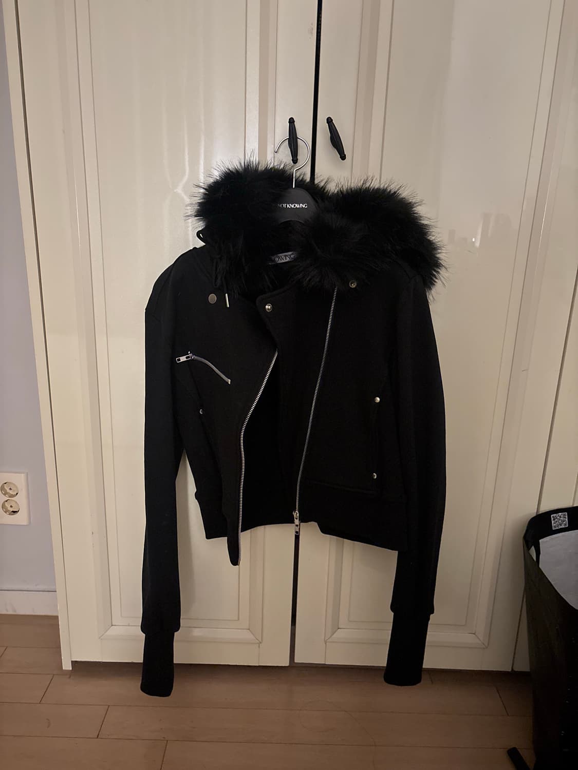 낫노잉 라이더 퍼 후드 집업 블랙 S 상품이미지1