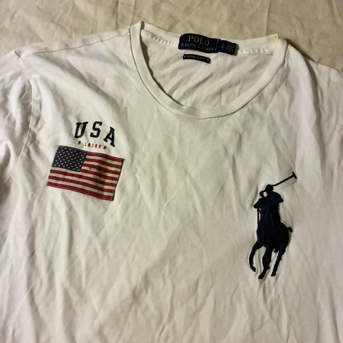 폴로 빅포니 USA 성조기 반팔 L 상품이미지2