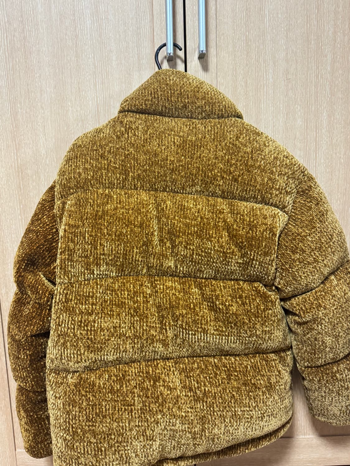 로맨틱 크라운 니트 벨벳 패딩 브라운 상품이미지6