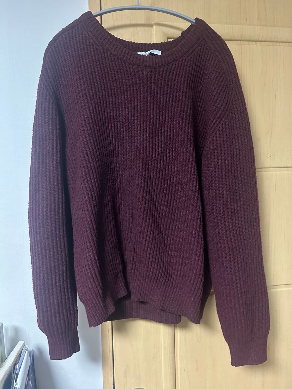 르마드 남자 니트 버건디 M 상품이미지1