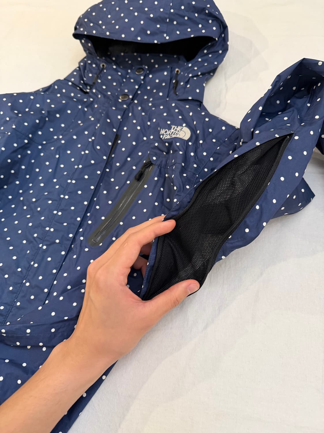 희귀) 노스페이스 땡땡이 도트 고어텍스 바람막이 네이비 상품이미지5