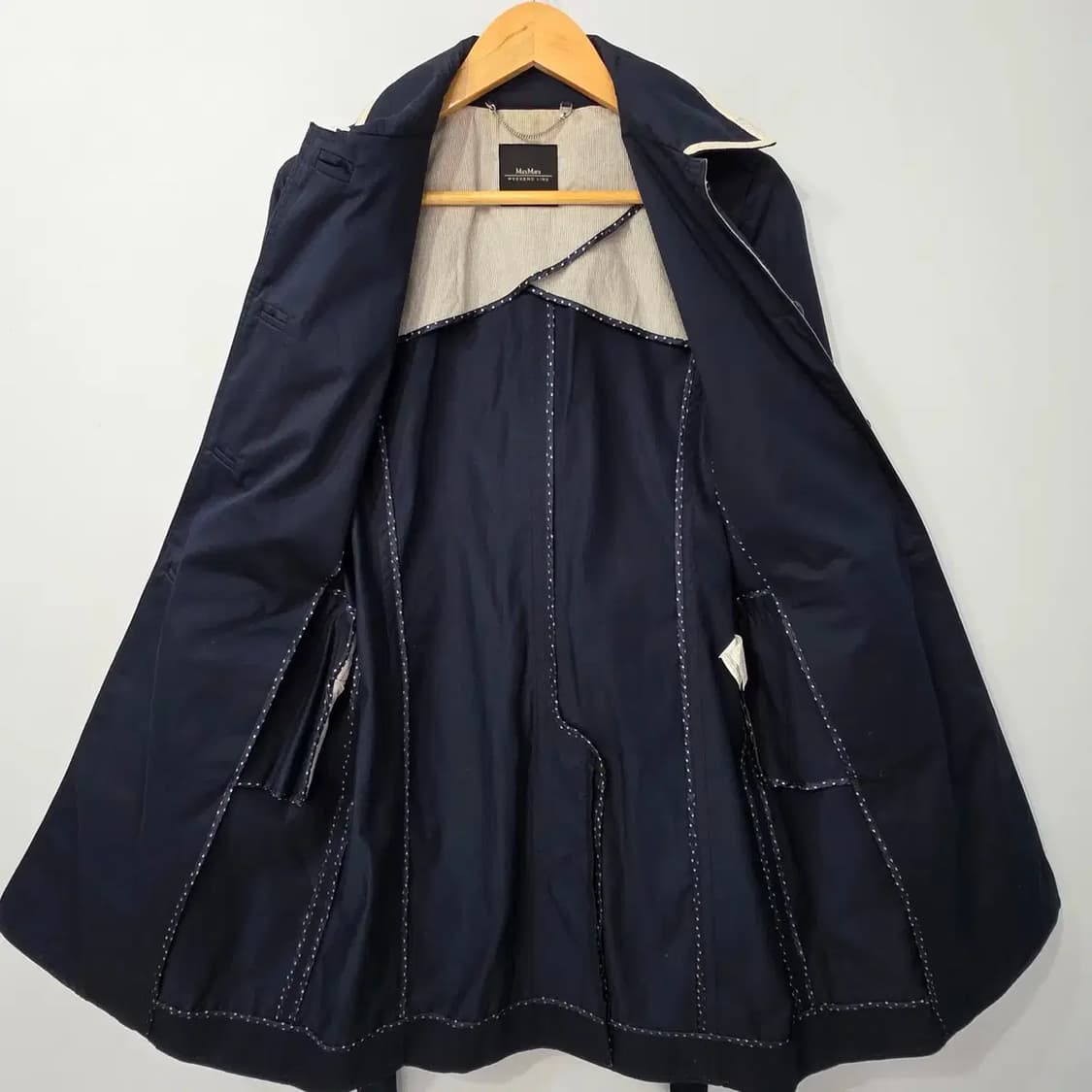 MaxMara 막스마라 위켄드 라인 네이비 트렌치 코트 55 상품이미지7