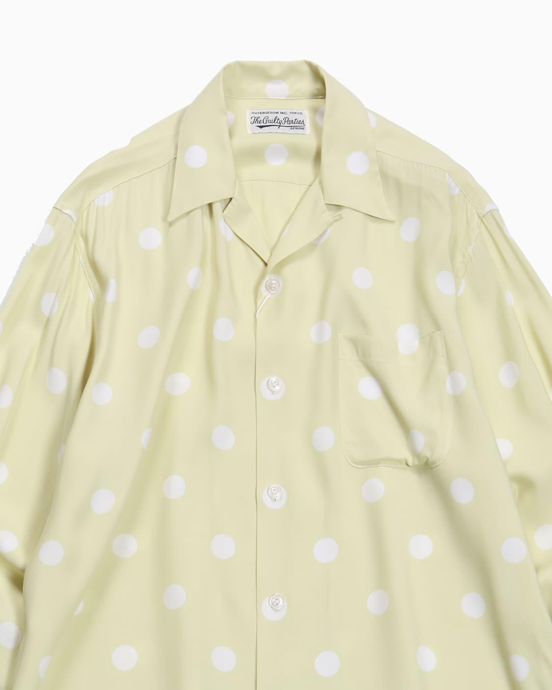 와코마리아 레이온 도트패턴 오픈카라셔 상품이미지2