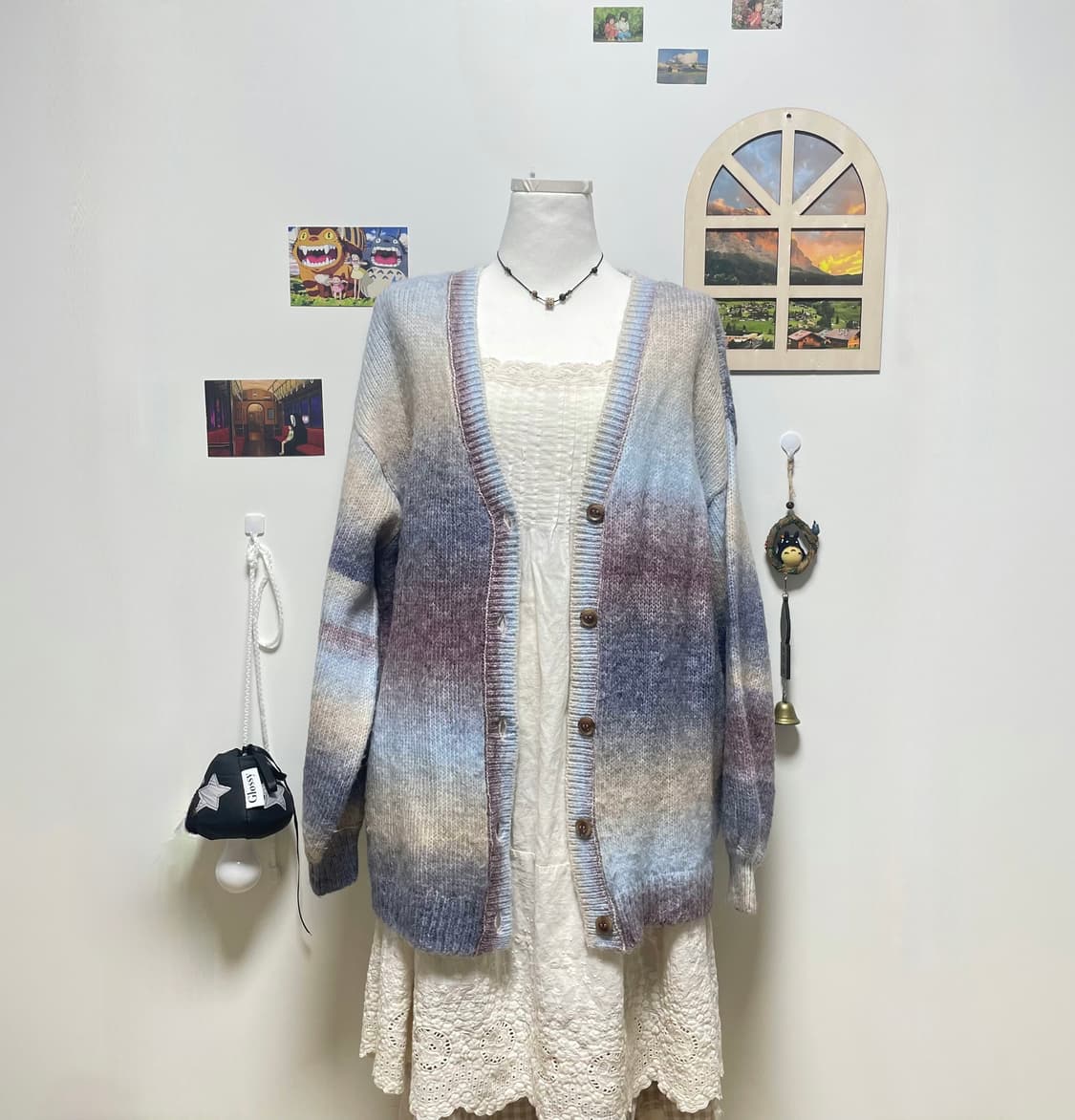 그라데이션 가디건 #모리걸 #모리가디건 #봄 #퍼플 상품이미지2