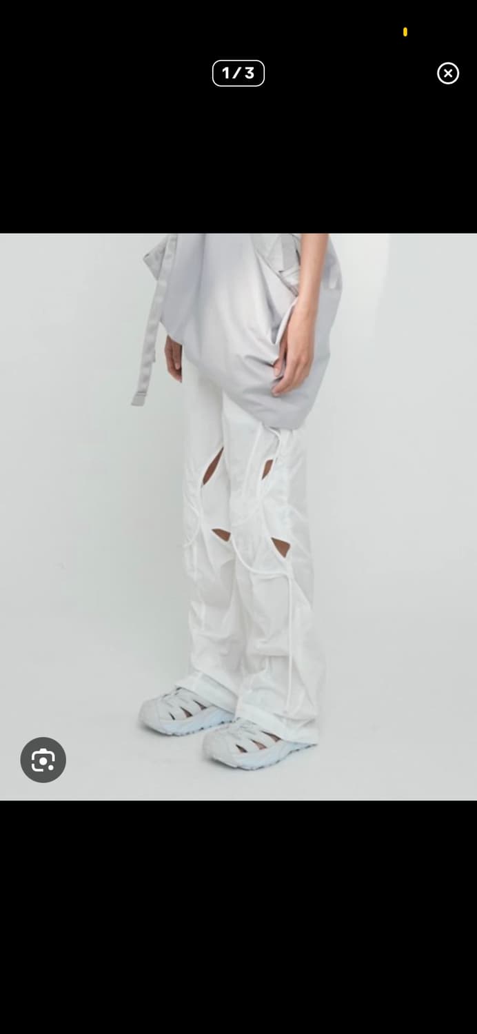 오호스 오픈스냅 라이트 팬츠 화이트 ojos open snap pants 상품이미지1