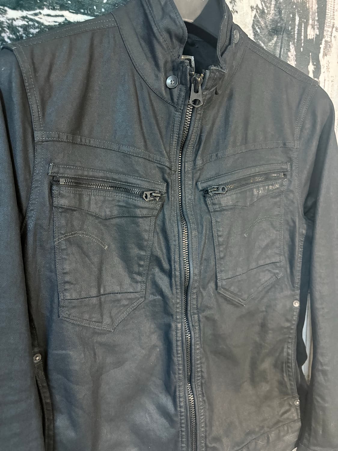 G-star raw waxed demin rider jacket 상품이미지2