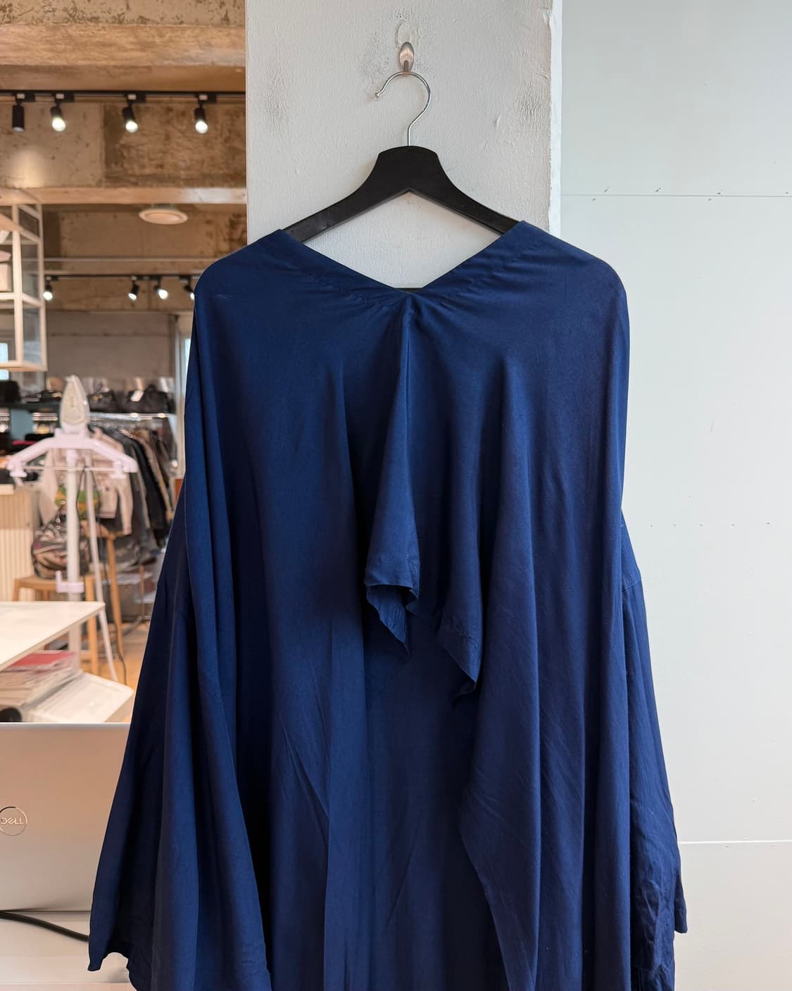꼼데가르송 네이비 언발 드레이프 원피스  상품이미지3