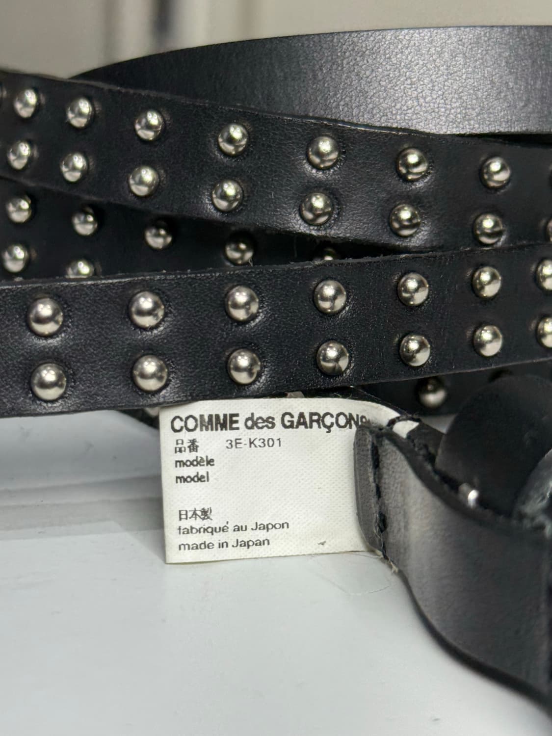 꼼데가르송 두 줄 감는 스터드 폭탄 벨트 상품이미지2