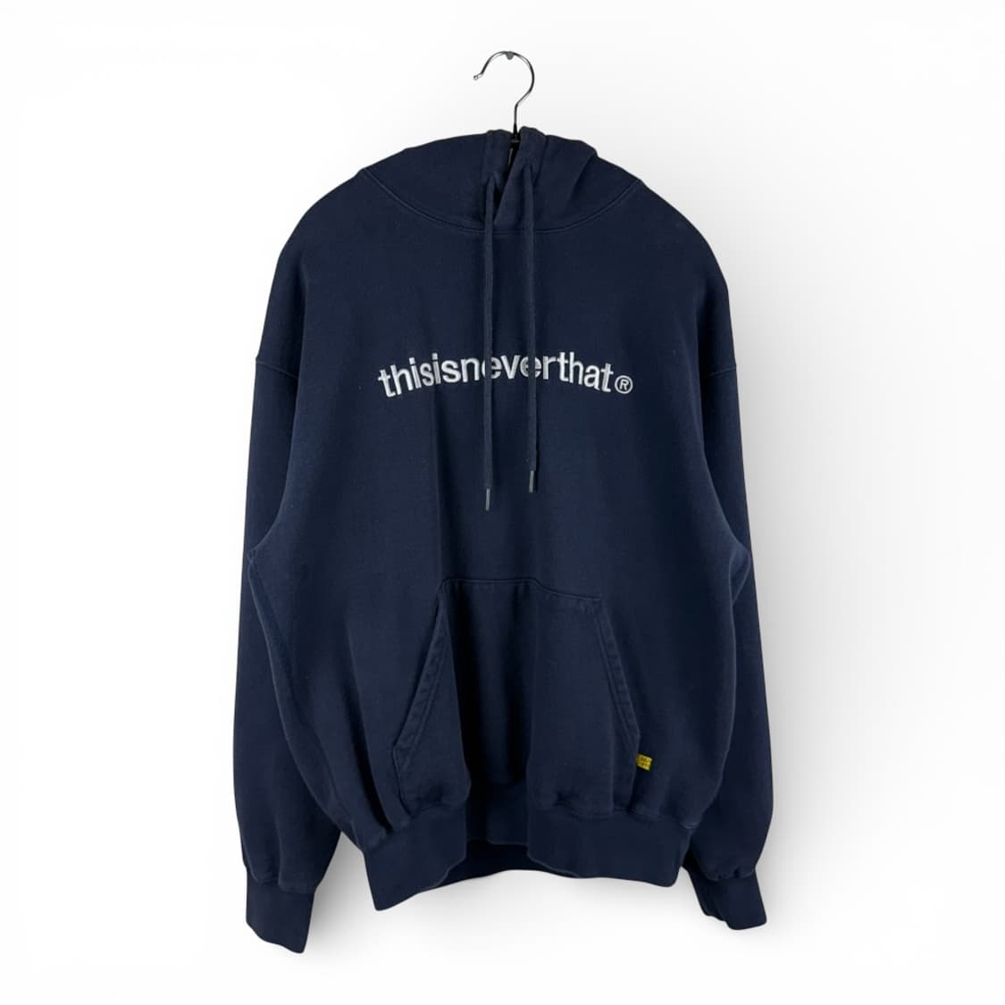 S) 디스이즈네버댓 자수로고 후드 티 네이비 상품이미지1