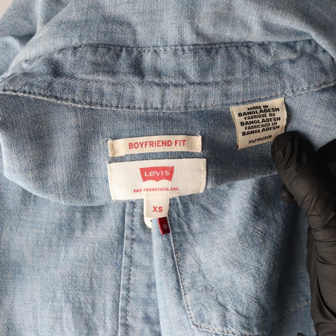 리바이스 연청 데님 셔츠 XS 상품이미지5