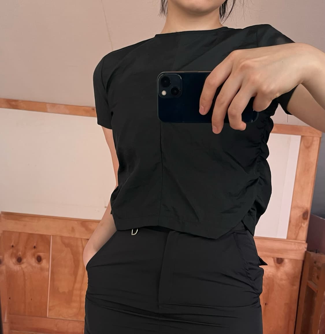 Clo studio 나일론 백트임 셔링 탑 상품이미지1