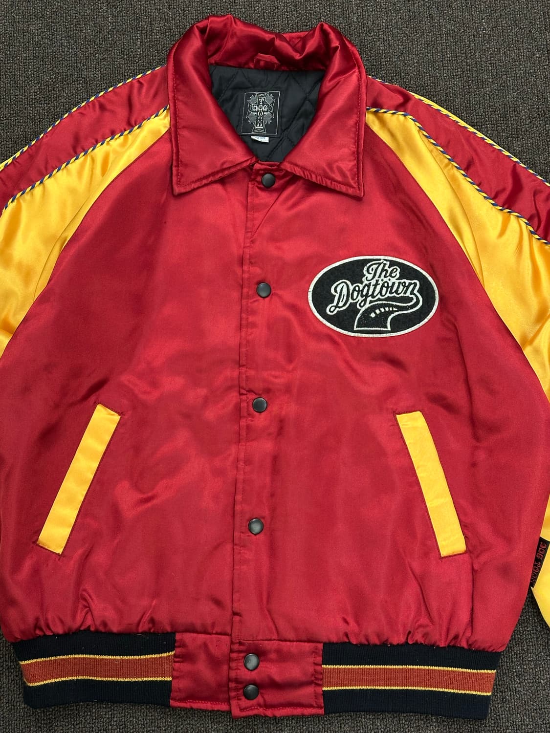 L)도그타운 빈티지 레드/옐로우 새틴 자켓 상품이미지4