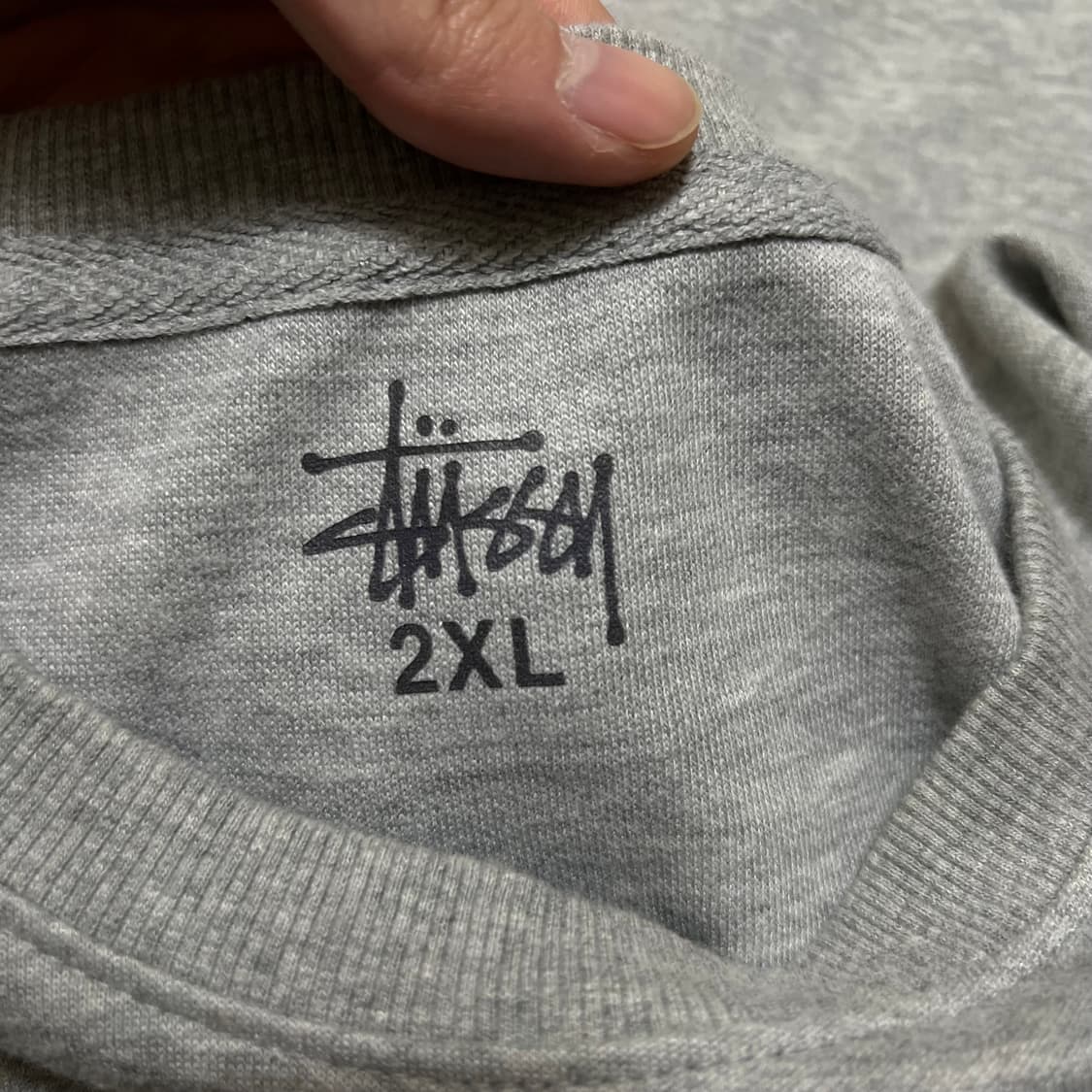 스투시 스탁 빅로고 맨투맨 크루넥 티셔츠 [그레이] 2XL/110ㅜ 상품이미지8