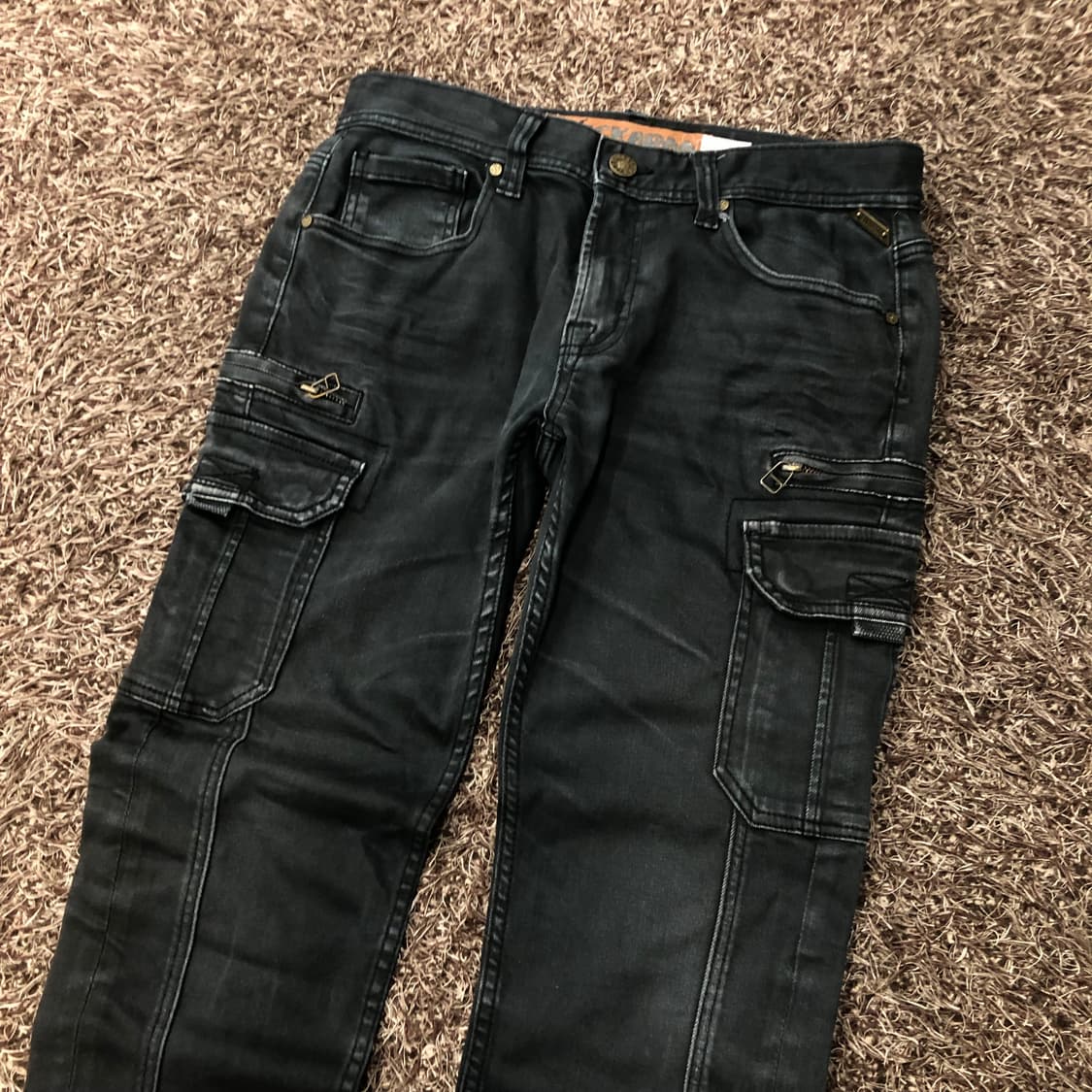 32 버커루 블랙 워싱 카고 팬츠 상품이미지2