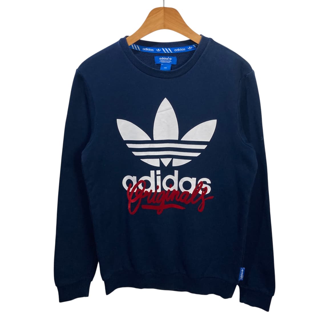 아디다스 빅로고 네이비 맨투맨 상품이미지2