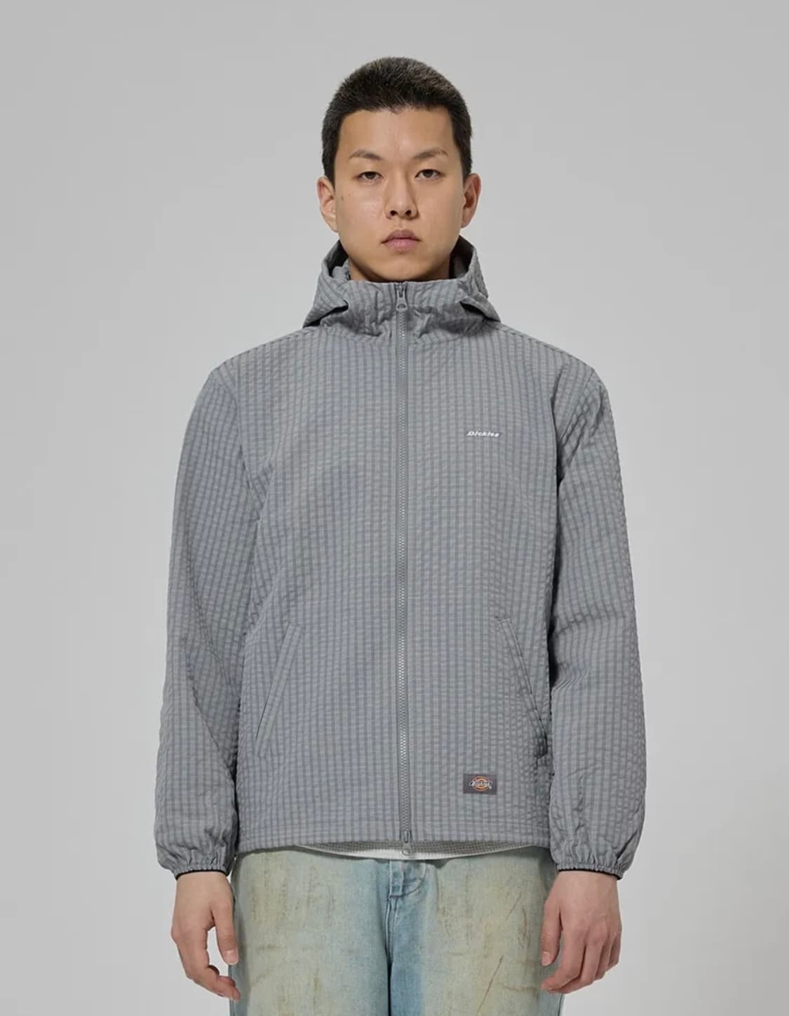 디키즈 그리드 체크 라이트 윈드브레이커 Gray 상품이미지1