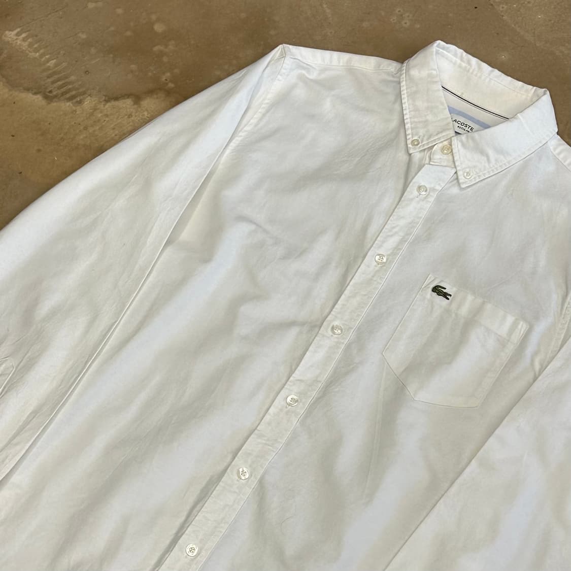 M 라코스테 레귤러핏 화이트 코튼 셔츠 상품이미지1