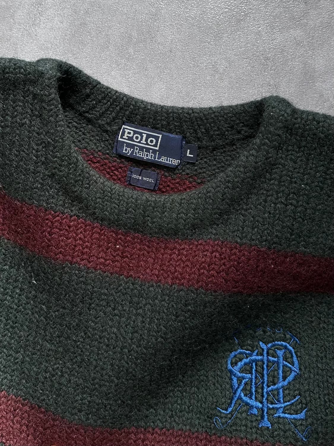 90’s 폴로 보트 넥 해비 울 스웨터 (va.75) 상품이미지5