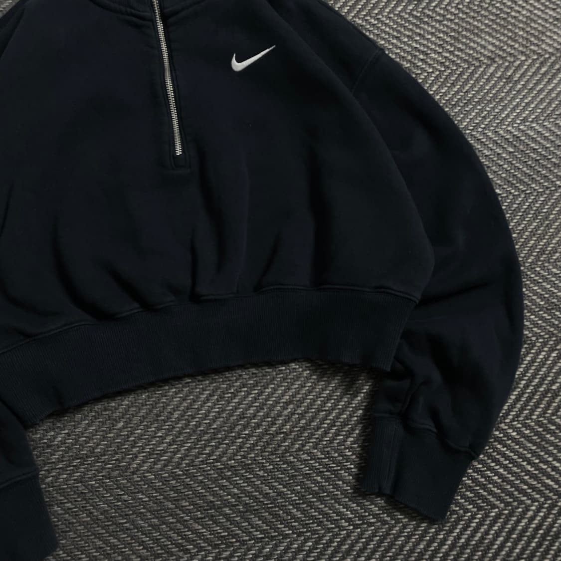 나이키 우먼스 크롭 하프집업 스웻 셔츠y 4656 상품이미지4