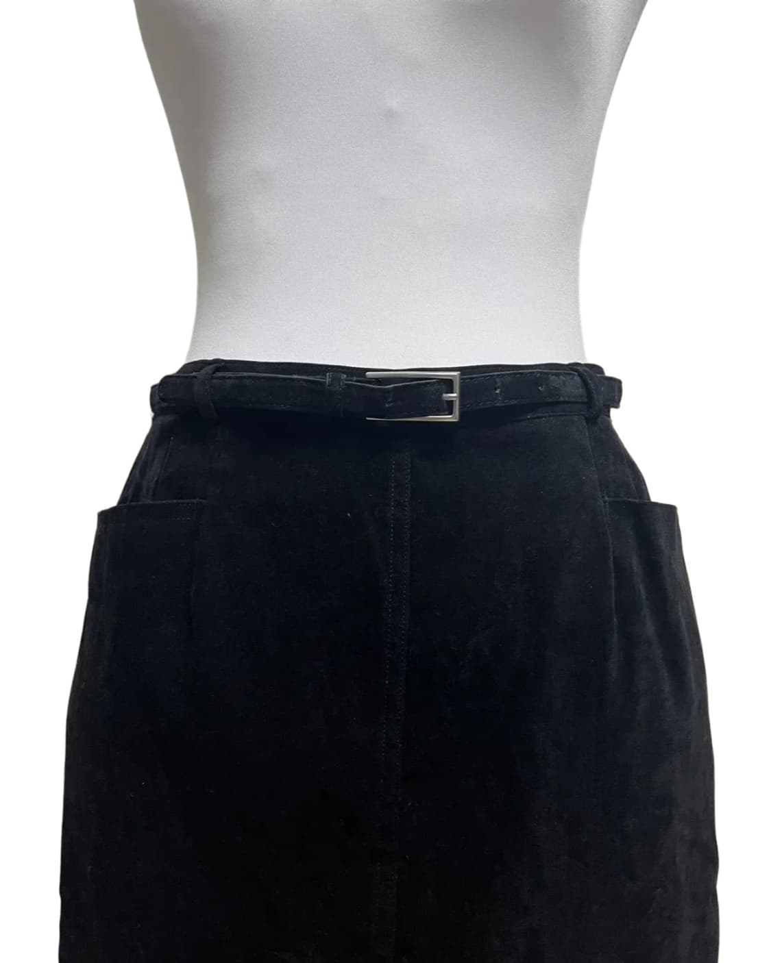 Black suede belted skirt 상품이미지4
