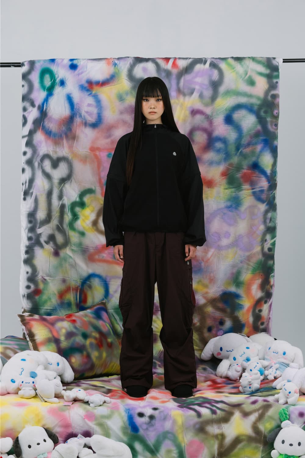 코이세이오 산리오 윈드 브레이커 블랙 1사이즈 상품이미지4